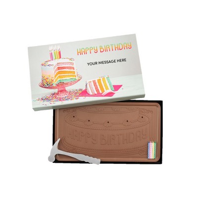 Happy Birthday Giant 2lb. Chocolate Bar with Personalized Luxury Packaging
